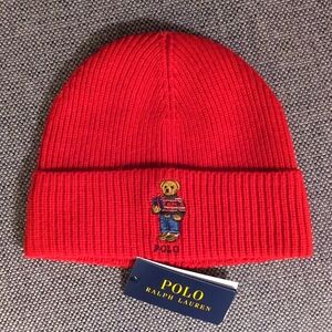 Red Polo Bear Beanie